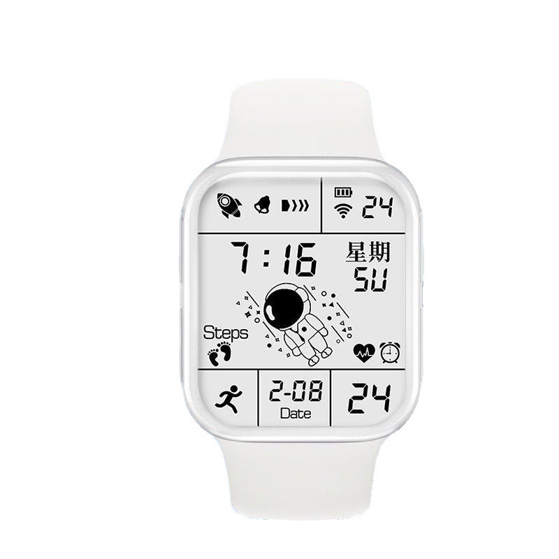 Reloj no inteligente con esfera de astronauta de tecnología negra para hombres, mujeres, estudiantes y niños, reloj electrónico deportivo multifuncional simple y moderno.