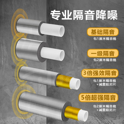 Silent cotton for drain pipe, self-adhesive package, sound-absorbing drain pipe, bathroom gold damping sheet, vibration reduction and noise reduction, insulation wholesale 