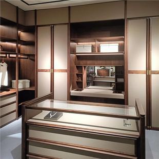 Designer's Whole House Wardrobe Ebony Wood Villa Mansion Large Flat Floor Solid Wood New Chinese Style Source
