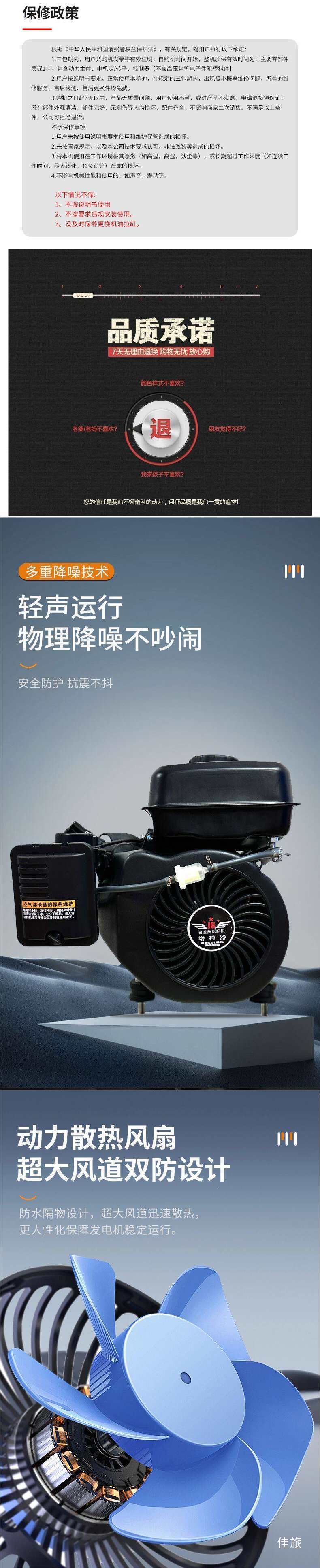 White Sparrow Vehicle-Mounted Gasoline Generator 48V60V72V Inverter Range Extender for Electric Tricycles and Four-Wheelers Charging