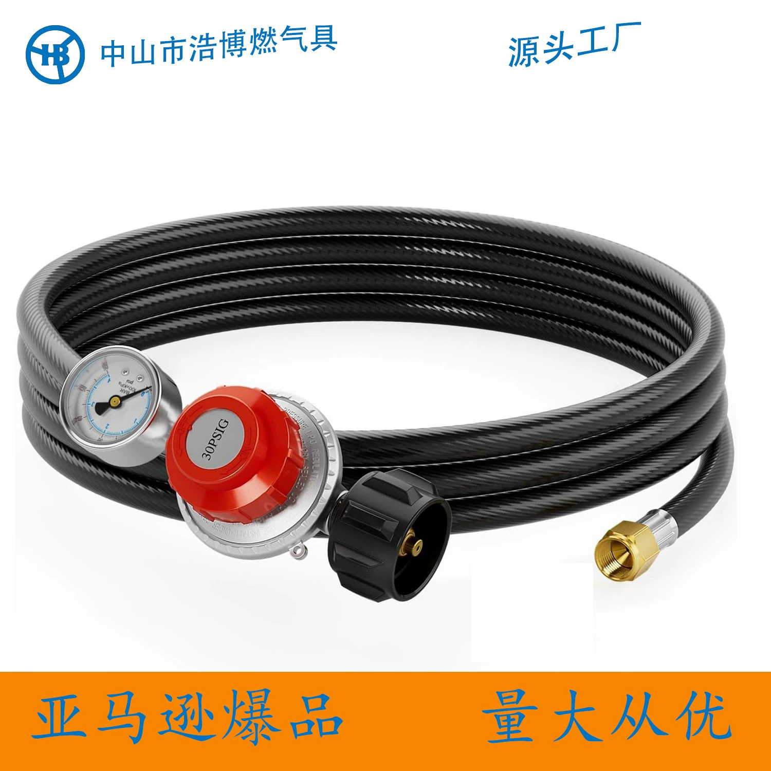 Североамериканский QCC1 пропан высокого давления 0 ~ 30 PSI Регулятор высокого давления редукционный клапан труба