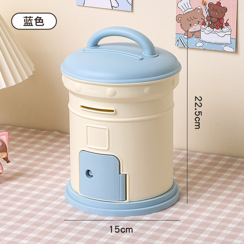 El buzón lindo de los niños de año nuevo ahorra dinero, la lata de plástico ahorra dinero, la mini lata de buzón para niñas adultas