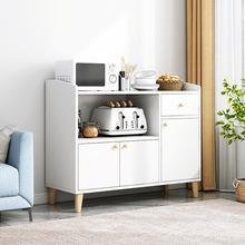 餐边柜靠墙一体储物柜厨房微波炉置物柜收纳柜简约餐厅备餐柜橱柜