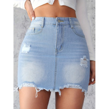 L 74468 Ripped Denim Skirt �ƶ�ţ�ж�ȹ�羳����ͨ