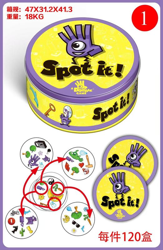 英文卡片spot it game dobble亲子聚会找你妹纸牌益智聚会游戏牌|undefined