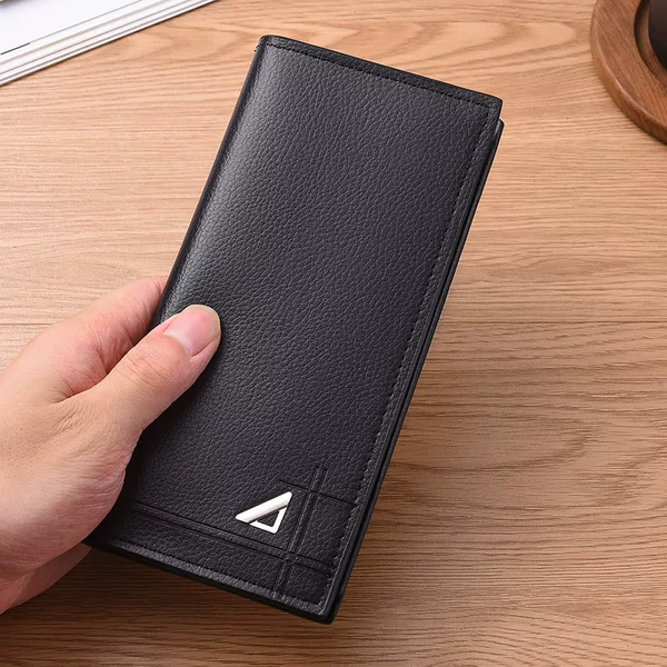 Cross-Border Men's Wallet Long Wallet Male Youth Business Casual Long Wallet Fashion Large Capacity Soft Leather Wallet