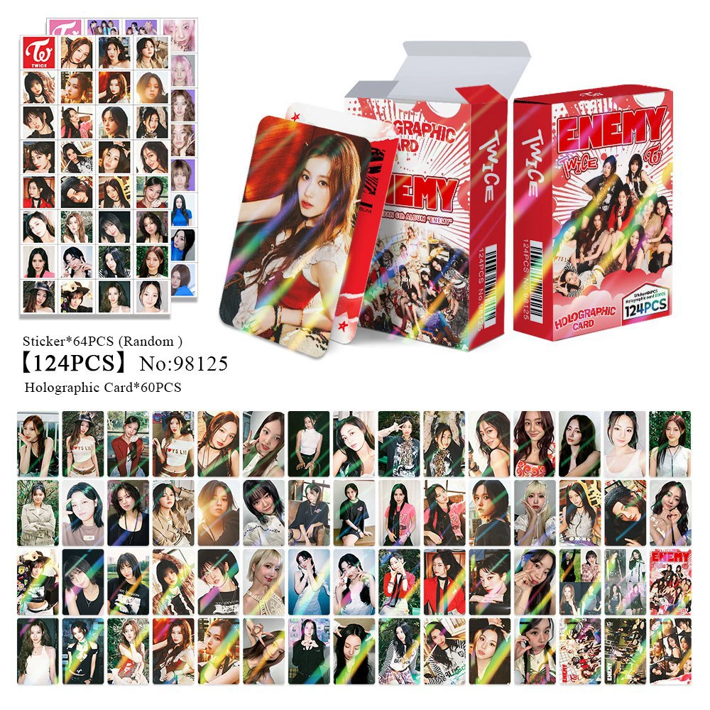 New Model Exclusively for Foreign Trade: 124 Holographic Cards, Total Chain Gidle Str Bptwice Celebrity Merchandise Lomo Small Cards