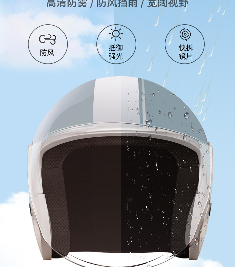 Helmet 3C certification electric car safety helmet wholesale men's and women's four seasons winter warm anti-fog thickened helmet