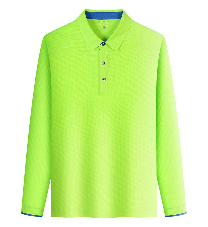 Fluorescent green lapel long sleeves