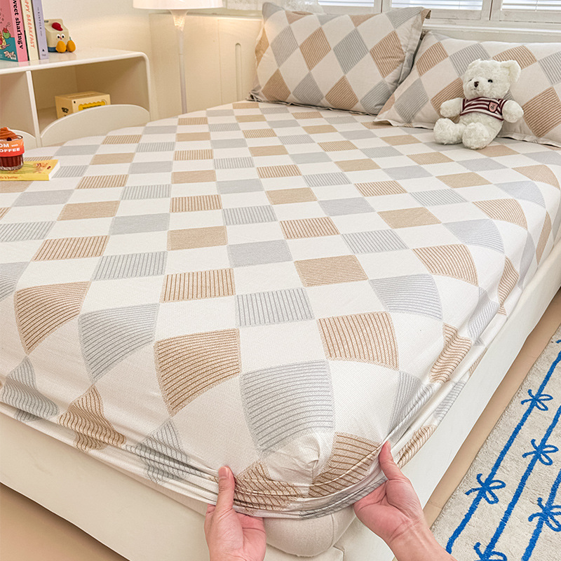 2025 nueva sábana de algodón pequeña fresca funda protectora de colchón de algodón de una sola pieza cubierta de cama para niños dormitorio 2025 nueva