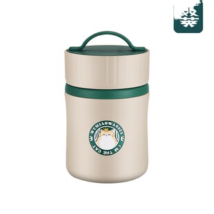 304 Stainless Steel Breakfast Cup Office Worker Portable Heat Preservation Soup Cup Porridge Cup with Lid and Spoon Oat Cup Student Milk Cup