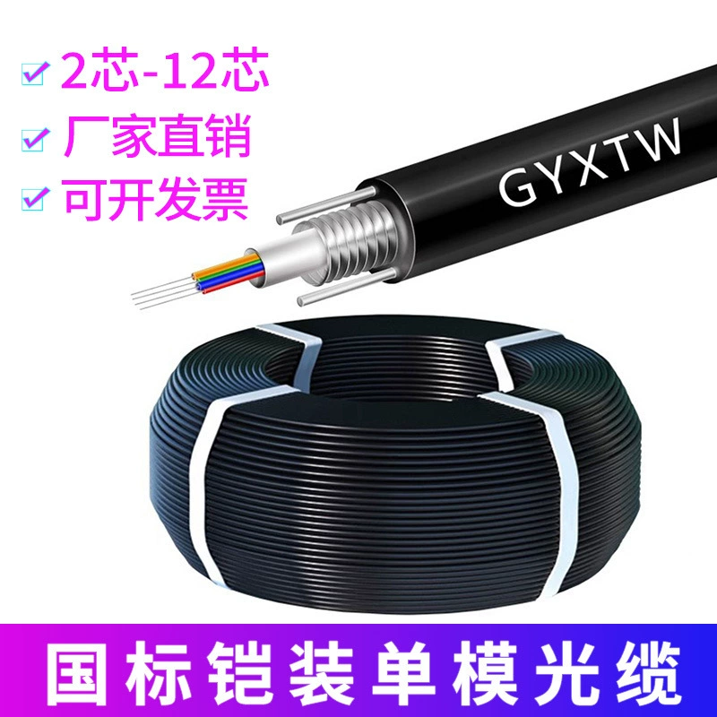 Национальный стандарт наружного центра лучевой трубки оптический кабель GYXTW одномодовый легкий броневой оптический кабель 4 ядра 6 ядра 8 ядра 12 ядер