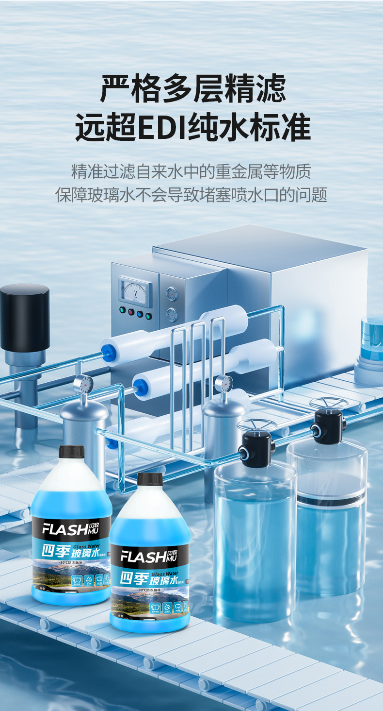 Car glass water antifreeze type minus 30 degrees to oil film winter four seasons universal wiper water car wiper essence