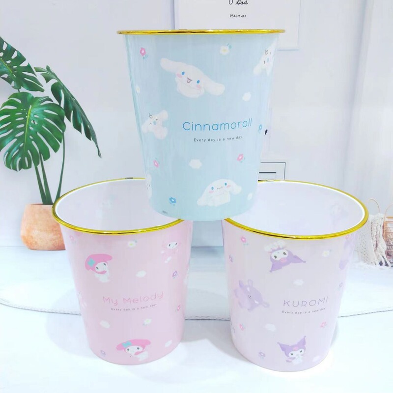 kitty Cute Trash Bin Yugui Dog Kulomi Home Office Cartoon Trash Bin melody Storage kitty Cute Trash Bin Yugui Dog Kulomi Home Office Cartoon Trash Bin melody Storage
