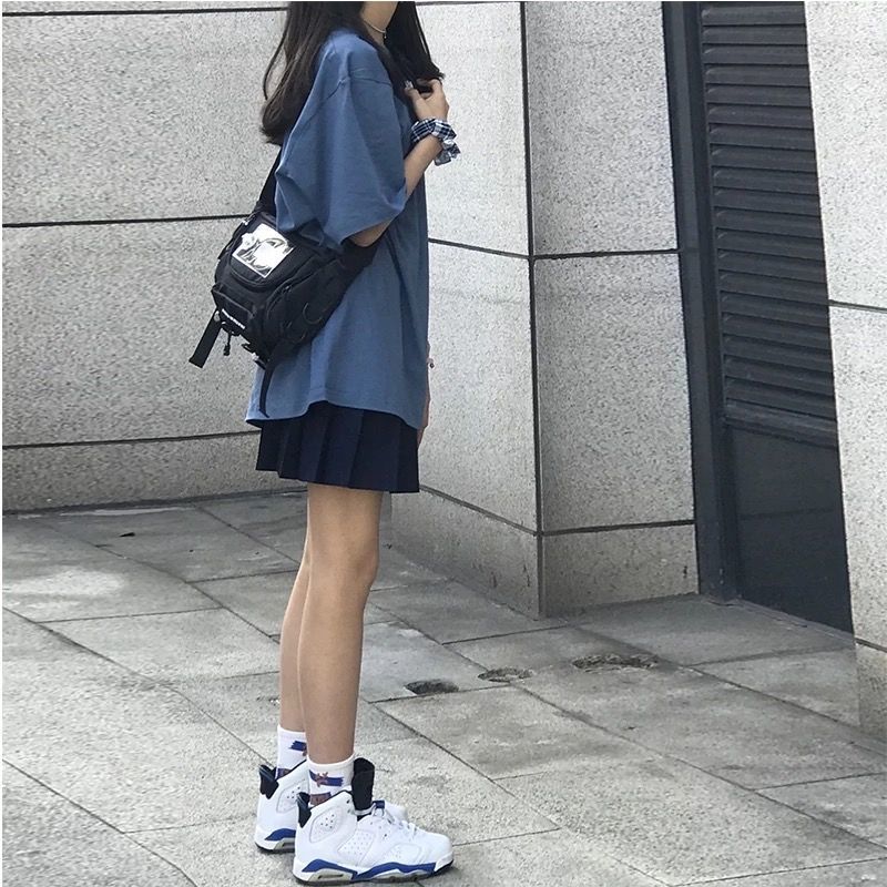 休闲港风宽松显瘦套装女夏学生时尚短袖T恤+短裤运动两件套潮短袖