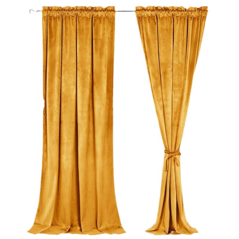 Amazon cortina opacas terciopelo gran cortina roja para la sala de estar del hotel cortina de dormitorio