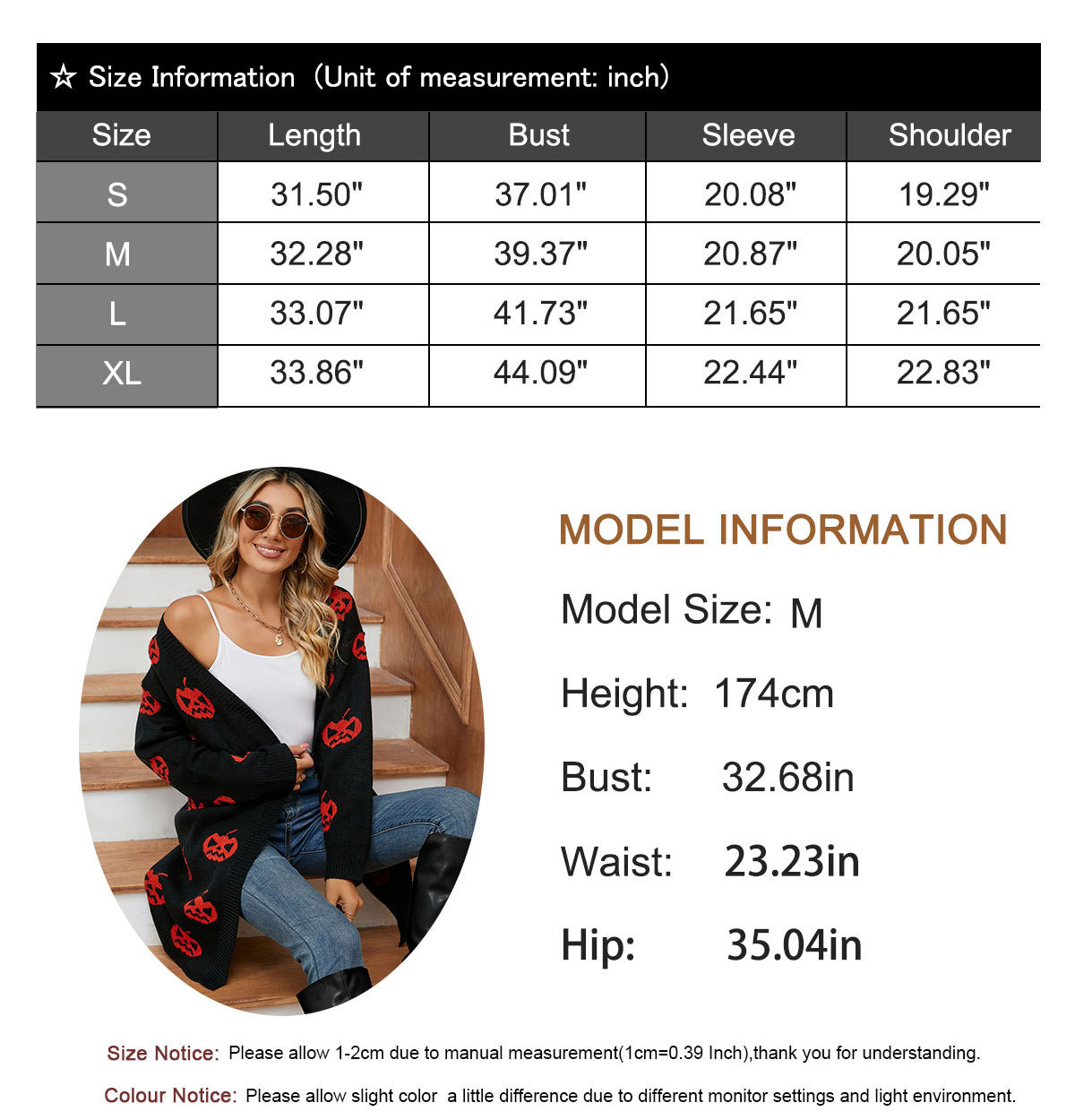 525g Weight Wholesale Women's Casual Streetwear Halloween Pattern Long Sleeve Jacquard Sweaters & Cardigans