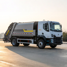 国六程力10吨东风柳汽压缩式对接垃圾车厂家价格 14方压缩垃圾车