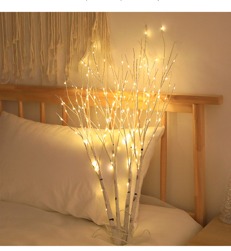 LED-Lichterkette aus Birkenzweigen mit Kupferdraht – Beleuchteter Baum – Kreative Weihnachtsdekoration_voghion.com