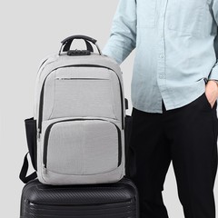 Laptop Bag for Men, Large Capacity Outdoor Leisure Simple Business Travel Backpack for Students