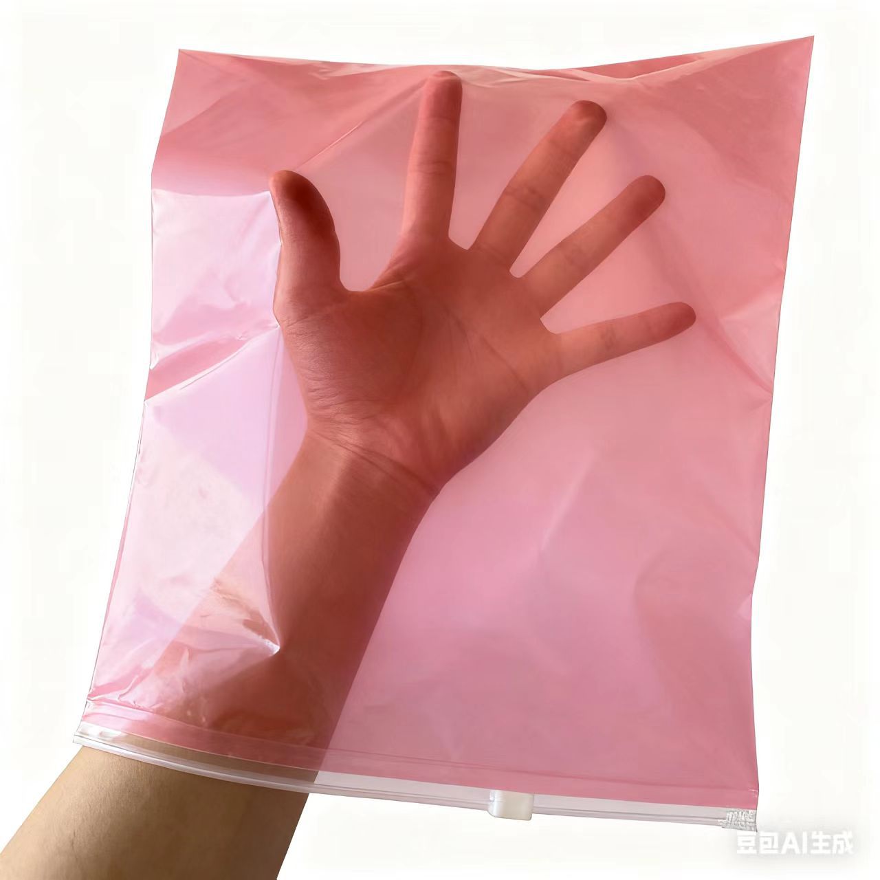 PE红色服装密封自封袋正红透明配色防尘防潮收纳袋可换配色印logo
