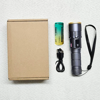 UV fənərlər Light Flashlight with Display Screen - set-flashlight-5000-mah-battery-charging-cable-folding-box