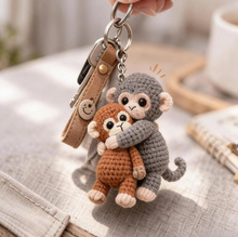 Crochet Punch Monkey Keychain �hᘴ�׺�耳׿�