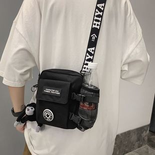 Caperkuu Crossbody Bag Men's Trendy Brand Sports Shoulder Small Backpack Female Student Japanese Style Street Trendy Casual Shoulder Bag