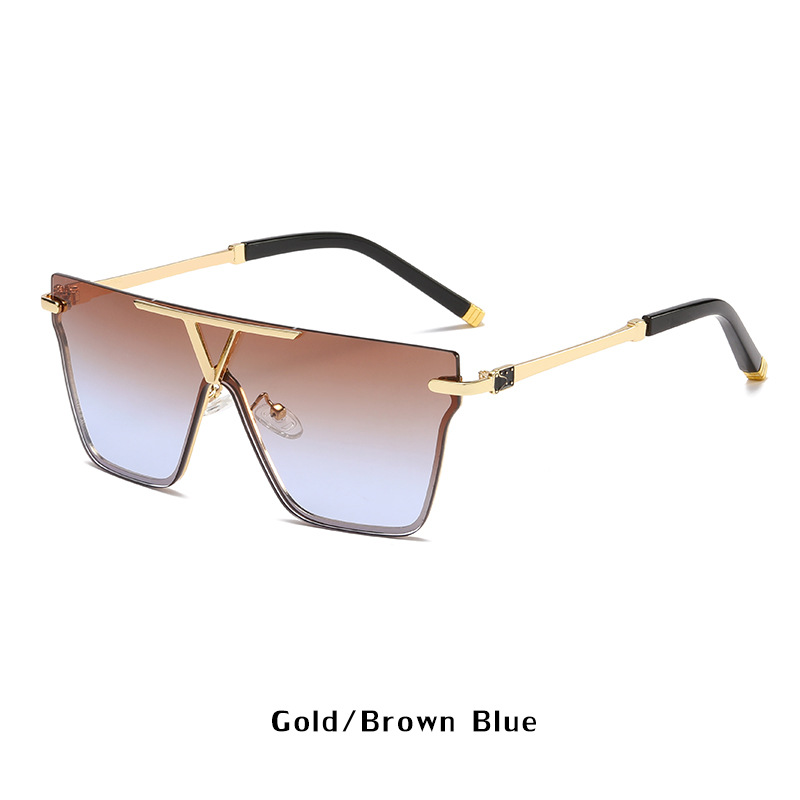2023 new large frame trim sunglasses men's ins sunglasses men's tide glasses wholesale sunglasses