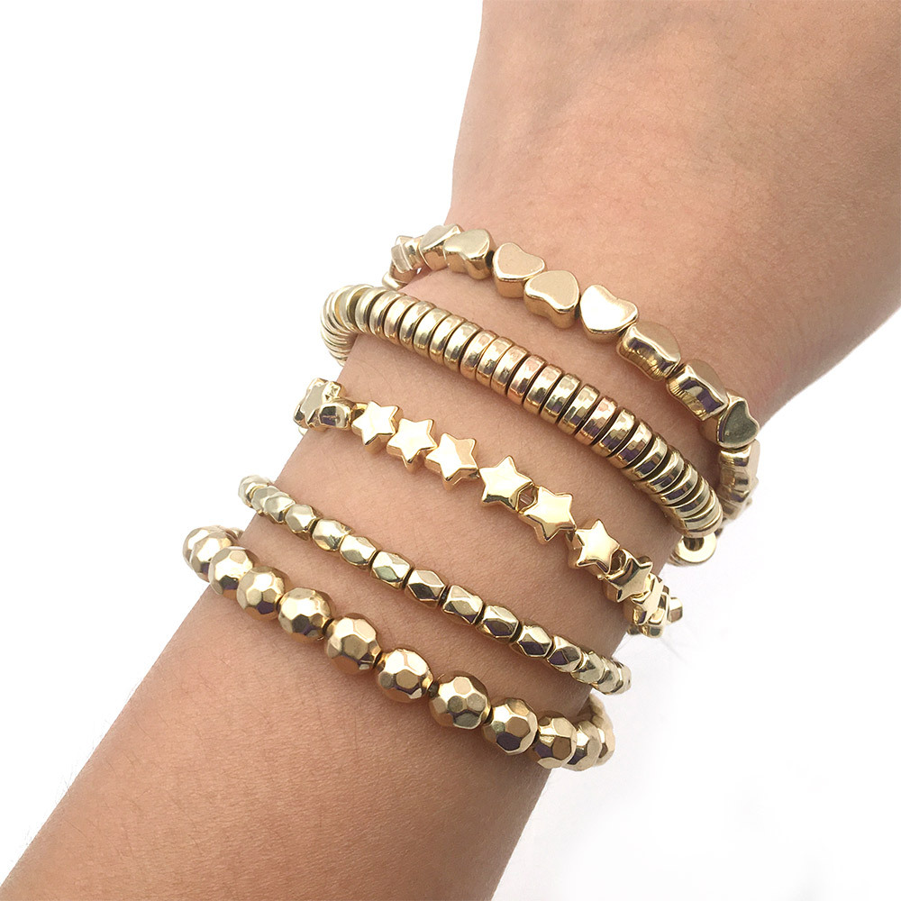 100 oil-sealed and color-preserving CCB beads, round beads, square beads, five-pointed star heart diy handcrafted bead material accessories pic 11