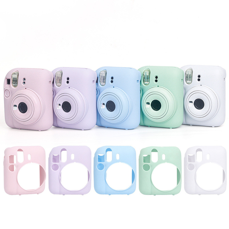 Polaroid Instax Mini12 Pure Color Protective Case Wholesale Wear-Resistant and Drop-Proof Soft Shell Fit Camera Silicone