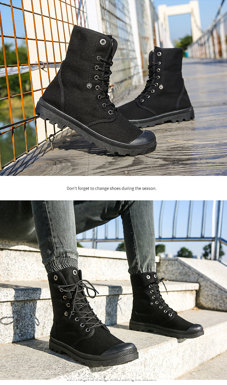Outdoor-Schuhe, dicke Sohlen, High-Top-Canvas-Schuhe, umgedrehte Martin-Schuhe, modische und sportliche Schuhe_voghion.com