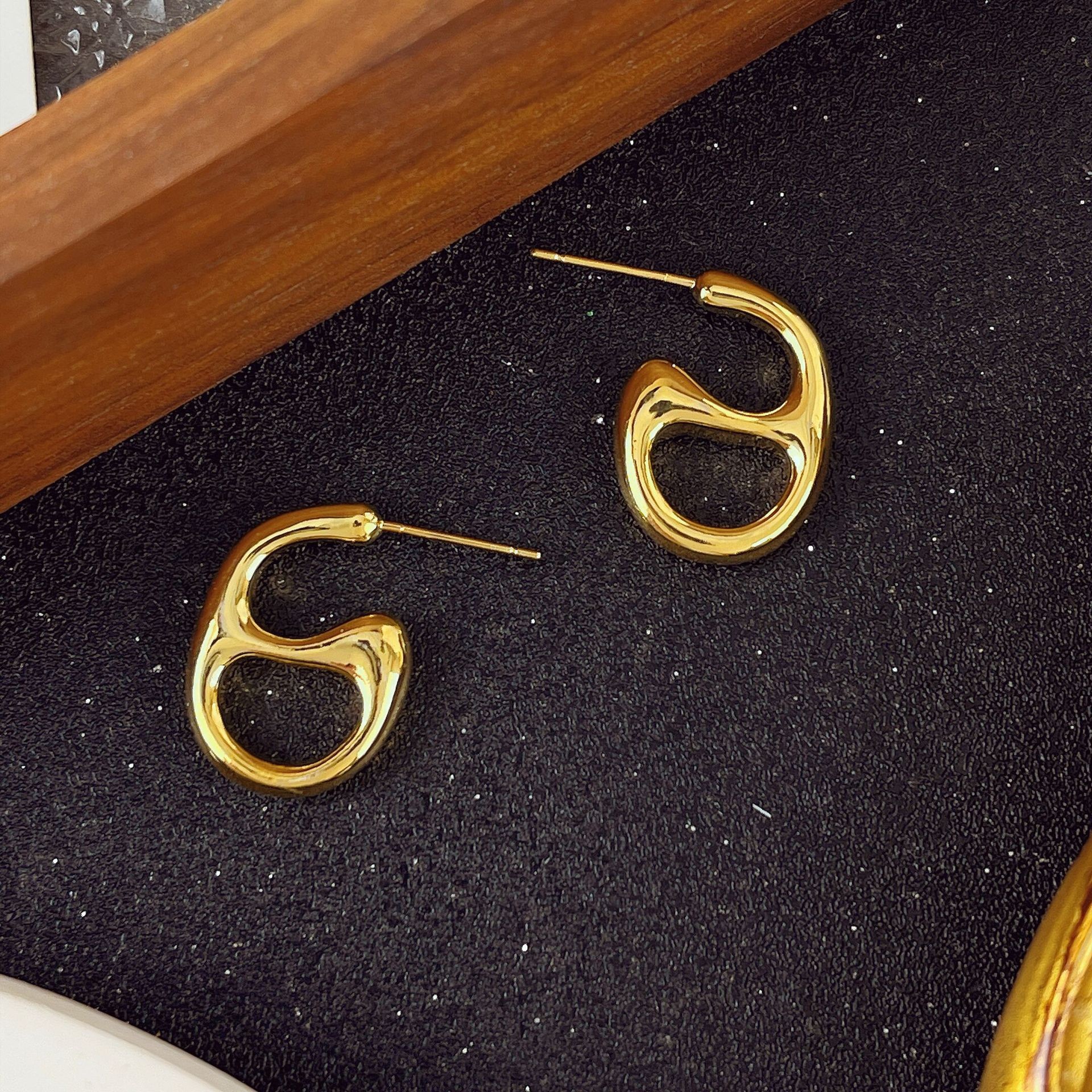 F7651 골드 일본식 귀걸이