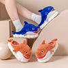 Fashionable demi-season slippers, men's keep warm footwear for beloved indoor platform, city style