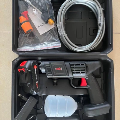 Portable Wireless High-Pressure Water Gun, Household Lithium Battery Car Washing Machine, Rechargeable High-Power Car Washing Tool, Power Tool (High pressure car wash water gun)