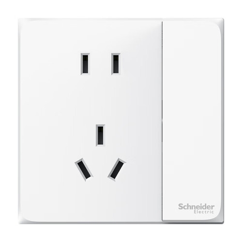 Schneider Haocheng series white household switch socket panel with USB one open five hole 86 type two and three plug switch