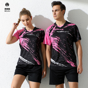New special offer quick-drying group purchase printing Ping-Pong tennis plus size short-sleeved badminton clothes suit men's and women's sports shorts