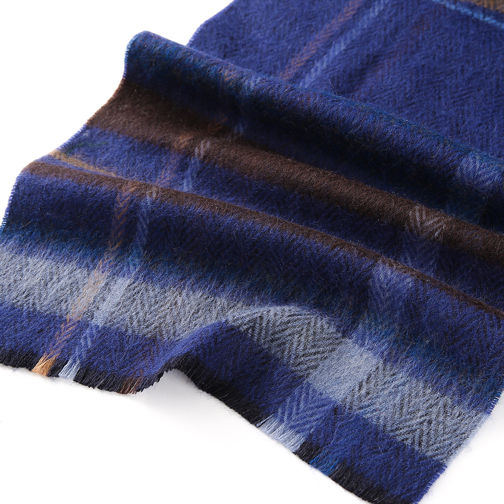 Versatile Winter Scarf For Men Stylish Plaid Tassel Design_voghion.com