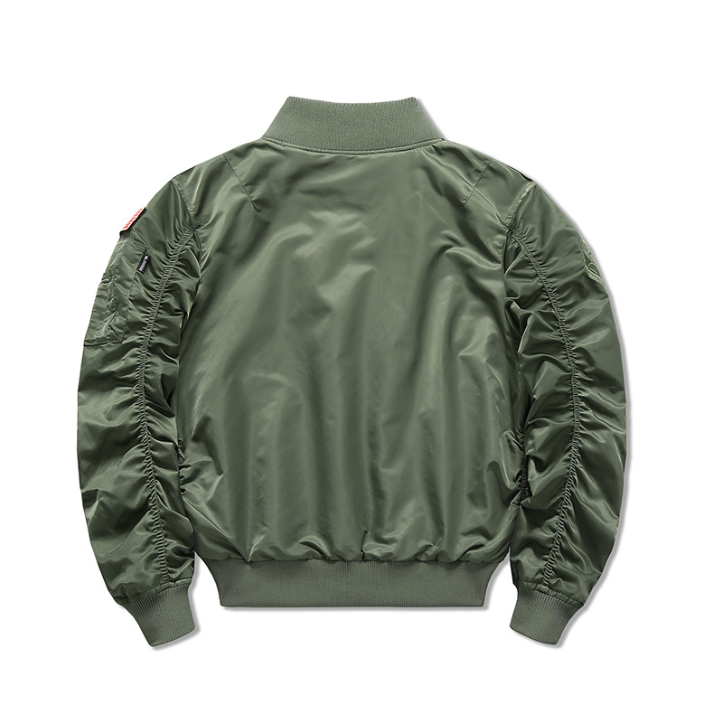 Chaqueta de piloto de comercio exterior transfronterizo chaqueta de vuelo hombre primavera y otoño collar suelto chaqueta de mediana edad joven hombre