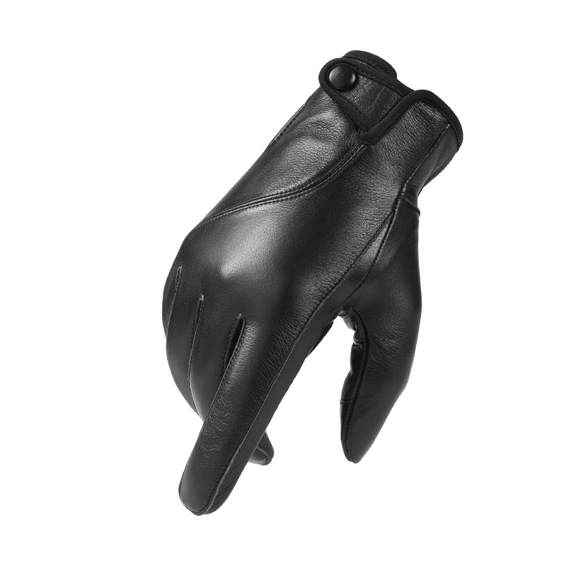 Guantes de cuero de vaca de cabeza para hombres motocicleta locomotora transfronteriza ciclismo caliente pantalla táctil invierno al aire libre guantes a prueba de viento