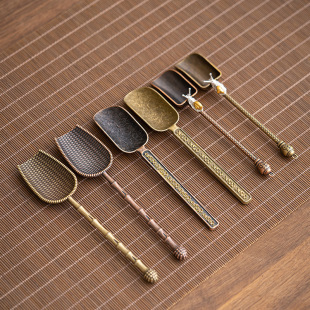 Alloy teaspoon creative household tea ceremony accessories single metal tea spoon tea making tools tea shovel tea spoon