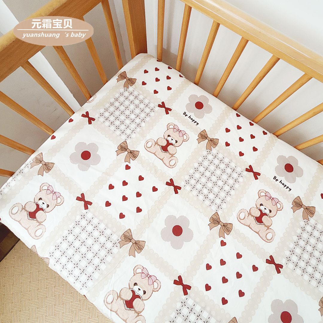 Yuan Shuang Baby, Instagram Newborn All-Cotton Children Pure Cotton Baby Bed Sheet, Mattress Cover, Bedding