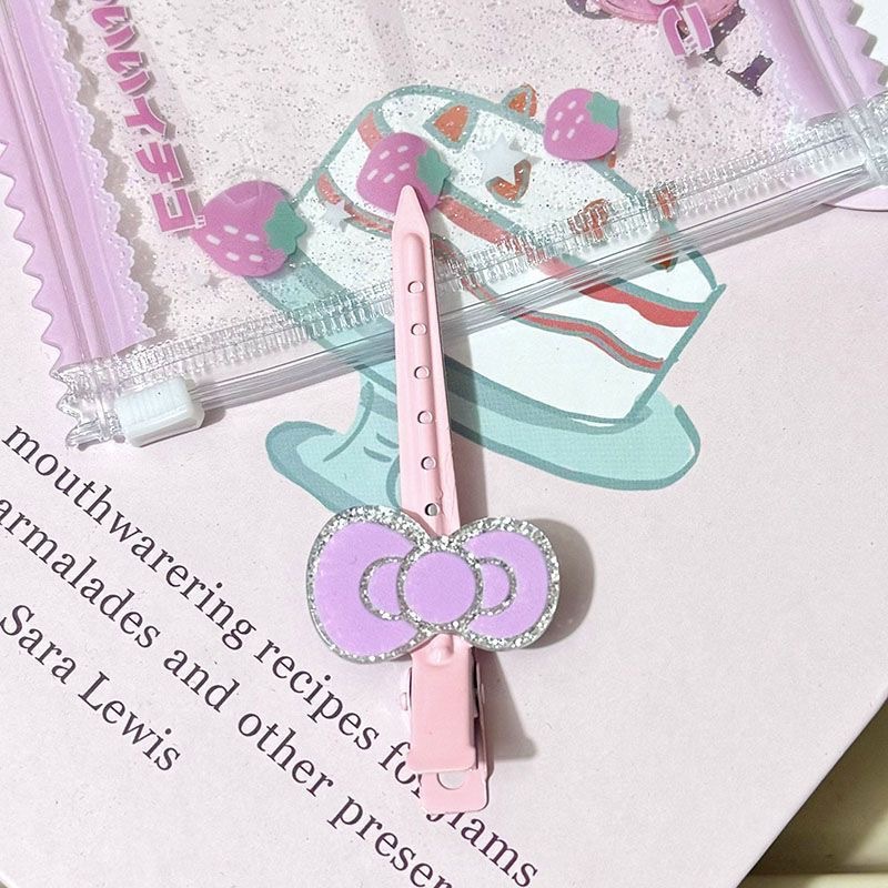 보우 실버 글리터-핑크