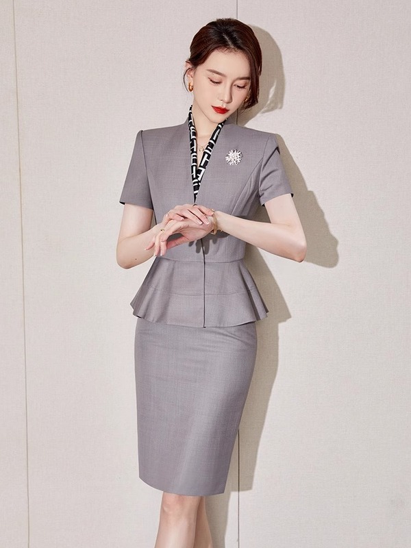 職業スーツ女性高級感グレースーツ工装ファッション気質女神範作業服スーツスーツ正装|undefined