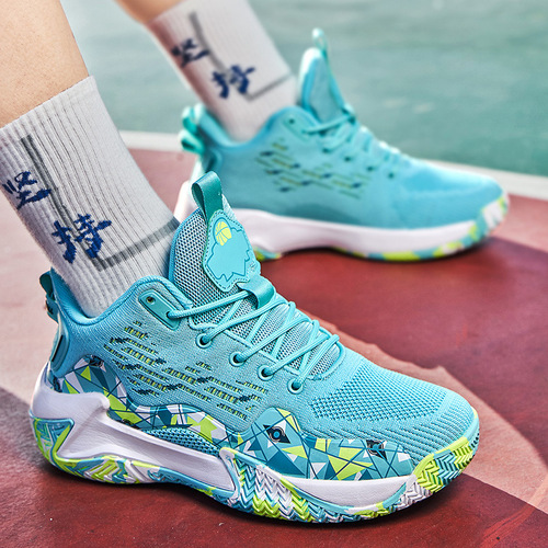 8862 men's shoes fly woven basketball shoes spring and autumn high-top mesh cloth camouflage youth student training shoes sports shoes trendy