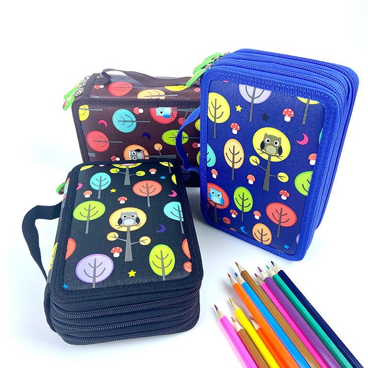 Polyurethane luxurious cosmetic bag, pencil case, school stationery, custom-made 4