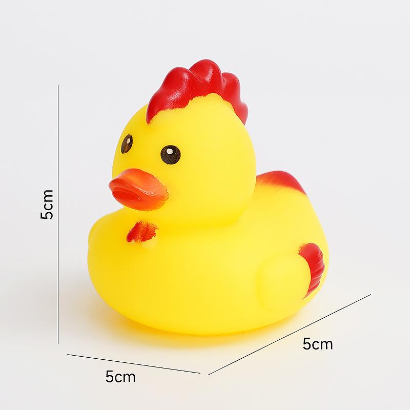 Pequeños animales de pellizco pato juguetes de agua pato bebé juguetes de baño regalos para niños sonidos pato amarillo