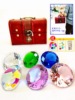 Children's crystal, diamond toy, realistic colorful family storage system, with gem