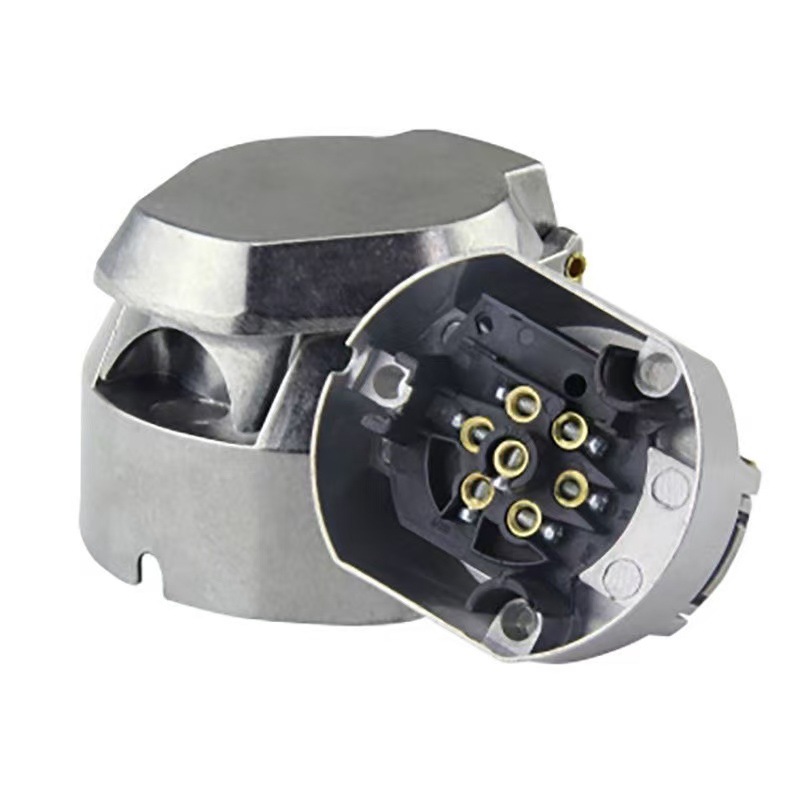 European Aluminum Alloy 12V 7-Core Aluminum Alloy Trailer Plug Connector Signal Tail Light Bundle Adapter European Standard