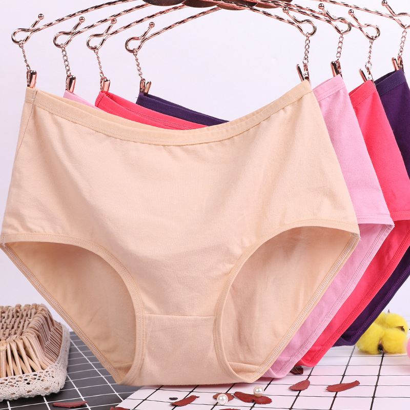 女士内裤无痕中年棉质纯棉中腰大码200斤妇女全棉短裤新姿态内裤